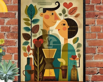 Cappuccino Poster Print: Kitchen Coffee Decor (Digital Download)