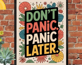 Witty Classroom Poster: Funny, Retro-Modern Style (Digital Download)