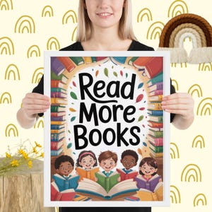 Read More Books Poster: Classroom & Homeschool Reading Motivation