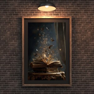 Butterfly Book Wall Art: Fantasy Print (Digital Download)