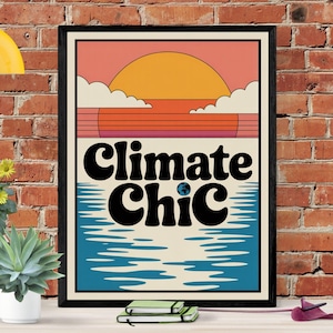 Climate Chic Poster: Eco-Friendly Earth Day Wall Art (Digital Download)