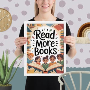 Read More Books Poster: Classroom Literacy Corner Decor