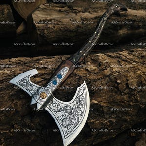 God Of War Axe | Hand Forged Carbon Steel God Of War Replica Axe, Functional Axe, GOW Axe, Best For Collectors, Christmas Gift For Him, Gift