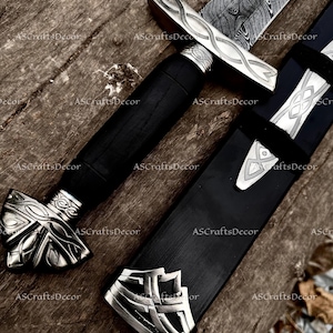 Hand Forged Damascus Steel Viking Sword, Custom Handmade Damascus Steel Sword, Medieval Sword, Viking Sword, Best Anniversary Gift For Him