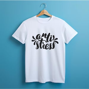 Anti Stress svg, Calm Life Quote png, Mental Wellness jpg, Relaxation eps, Cricut File pdf, dxf Cut Design
