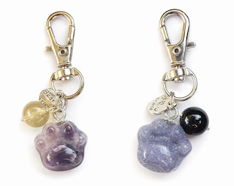 Ciondolo per collare di cristallo per animali domestici - Ametista o Avventurina