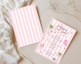 Bachelorette Itinerary - Victoria Secret Theme