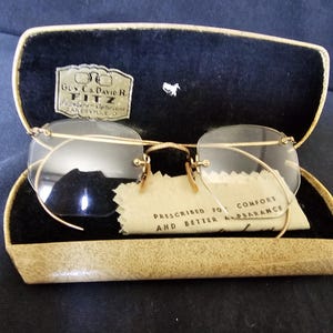 Vintage Bausch and Lomb 12K Gold Filled Eyeglasses with Case