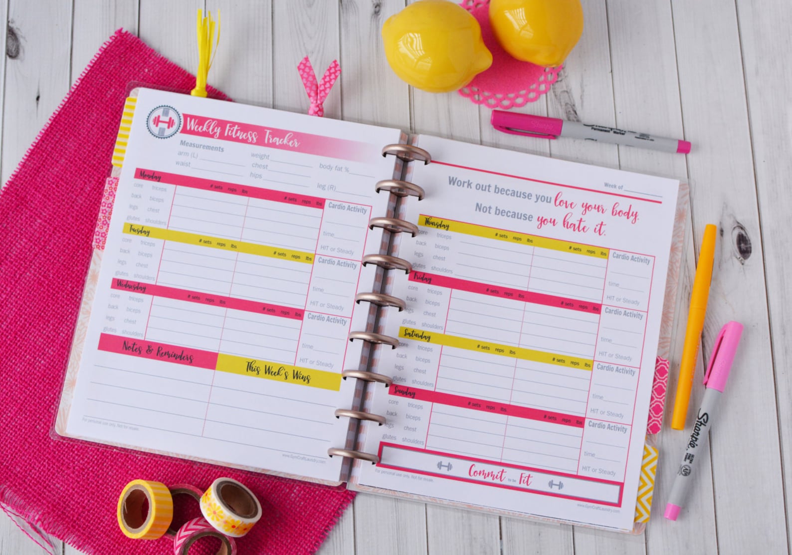 52 Wk Happy Planner Fitness