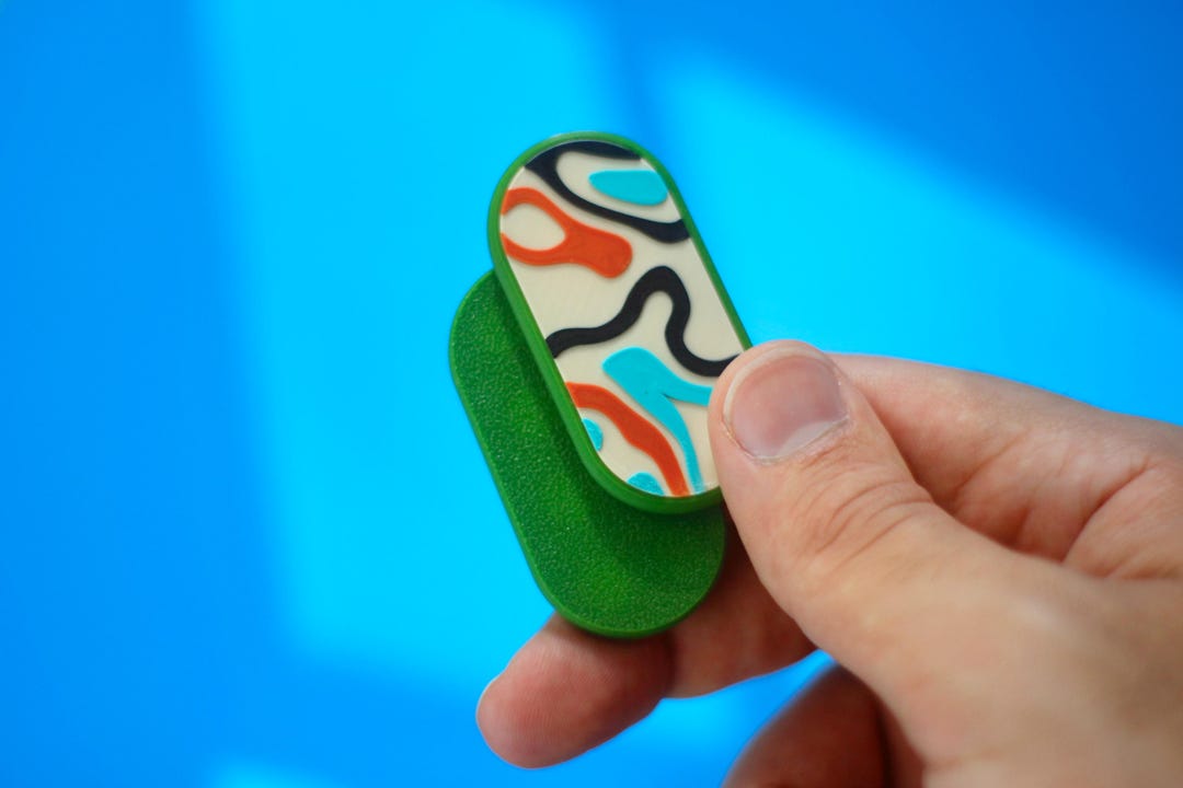 Glidowave - Magnetic Customizable Abstract Wave Pattern Fidget Slider ...