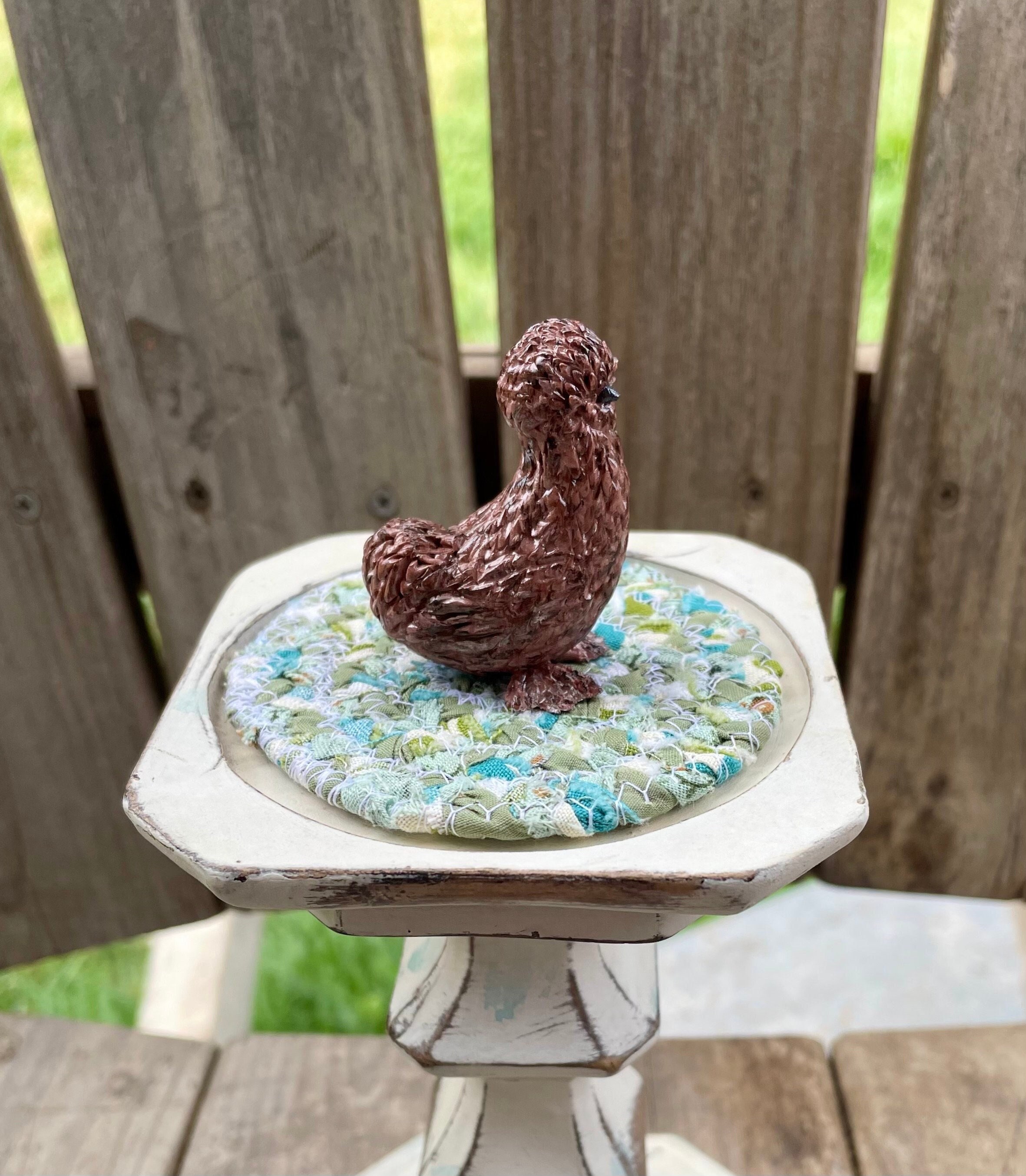 Partridge Silkie Chicken, Mini Clay Figurine