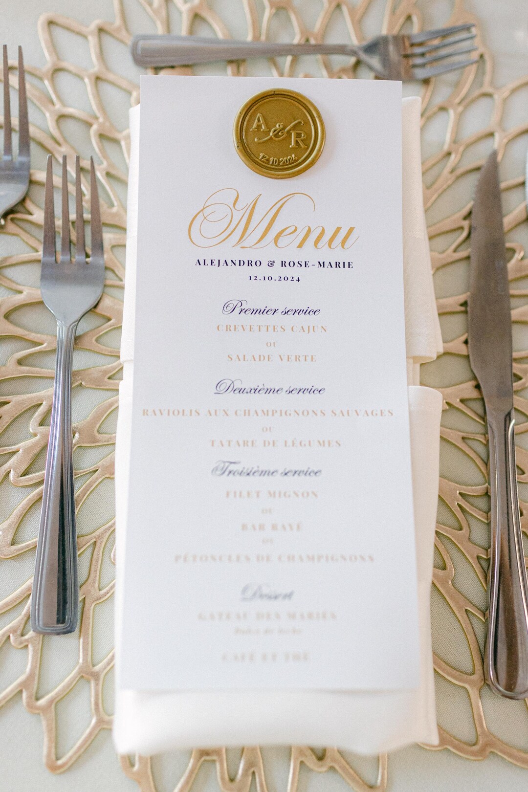 Editable Wedding Menu Template | Printable Menu for Events | Custom ...