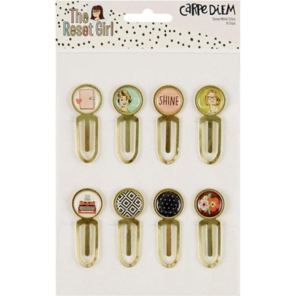 Simple Stories The Reset Girl Metal Clip Set of 8