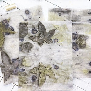 Conjunto de TRÊS Peças em Tecido de Algodão Eco Estampado B2; diários inúteis, costura lenta; bordado