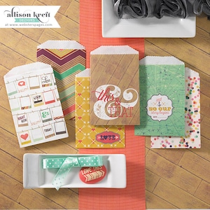 Mini bolsas de manualidades de Webster's Pages GRABADA