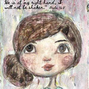 Psalm 16:8 zijbroodje Girl Digital Journaling Cards