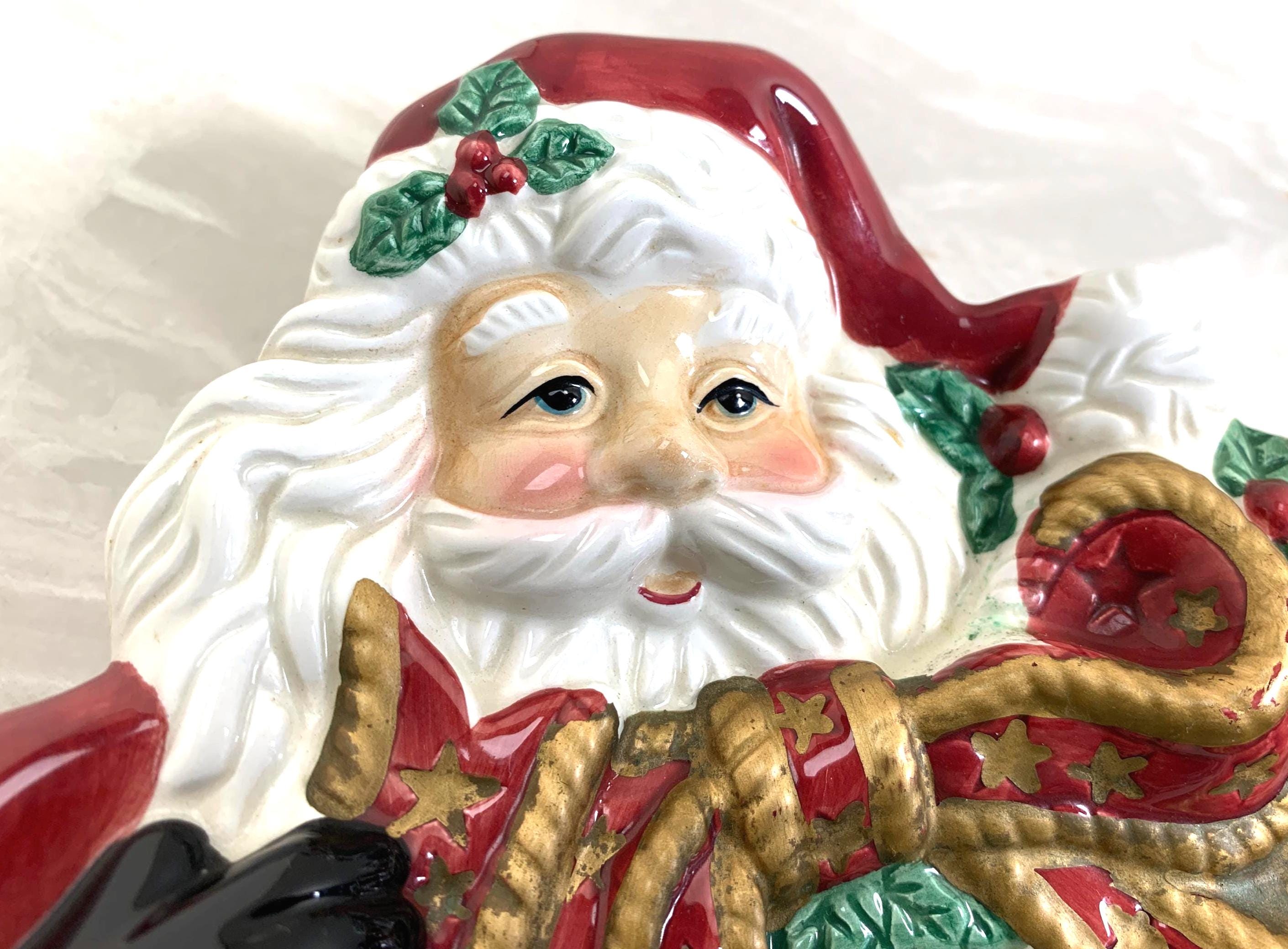 Vintage Santa Plate - Etsy