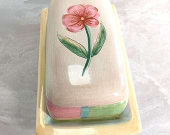 Vintage Sango Covered Butter Dish Garden Cafe Designed by Erica Friedman