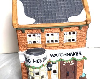 Department 56 Dickens' Village Series "GEO WEETON WATCHMAKER" #5926-9, Light up House