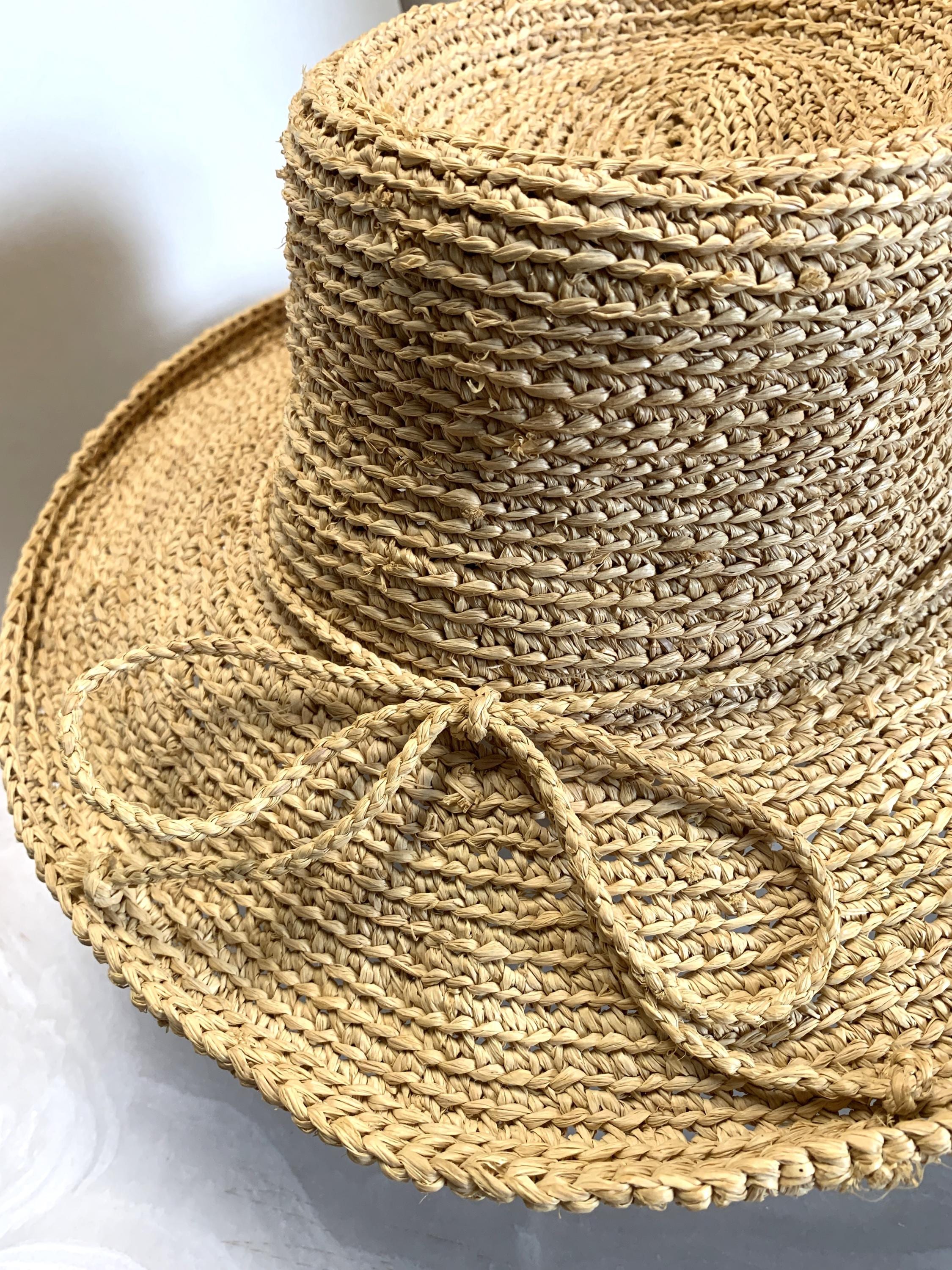 Vintage J. Peterman Raffia Sun Hat, 