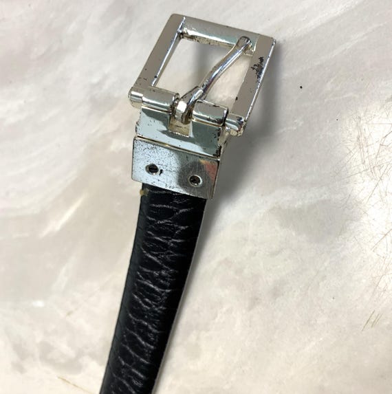 Reversible Lauren by Ralph Lauren Black & Silver Leather  display picture 2