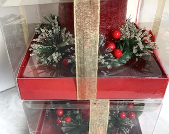 Pier 1 Apple Crisp Christmas Candle Set: Garland & Berries - Search Sales Section