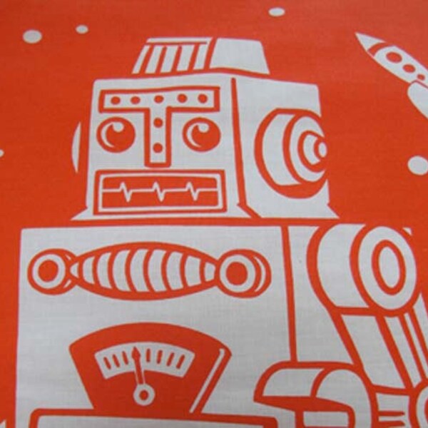 Orange Robot Pillowcases