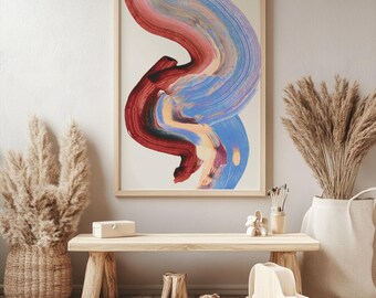 Abstract Wall Art Set of 5 | Modern Neutral Printable Art | Minimalist Abstract Decor | The Movement Collection