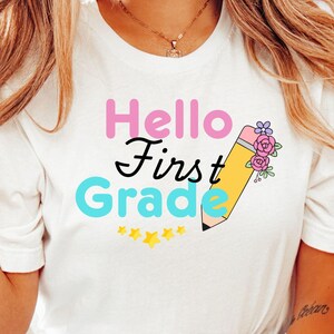 1st Grade Teacher T-Shirt: Comfort Colors Organic Cotton Back to School Gift