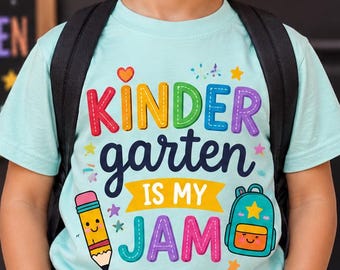 Kindergarten Is My Jam Shirt, First Day Back to School Graphic Tee