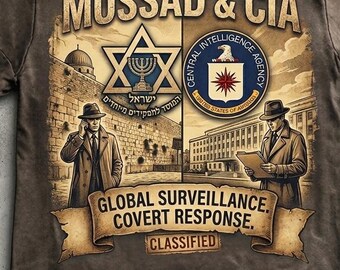 CIA Mossad Shirt, Intelligence Agency T Shirt, Spy & Espionage Tee, Covert Operations Shirt, Military Intelligence Gift Secret Agent Shirt