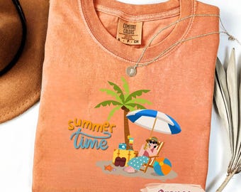Summer Time Beach T-Shirt, Comfort Colors Organic Cotton Tee