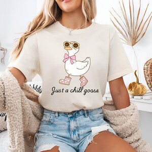 Comfort Colors® Just A Chill Shirt, Christmas Goose Shirt, Duck Christmas Shirt