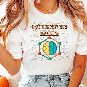 Koszulka unisex „Nauczyciel nauki”, koszulka „Głodny nauki”, koszulka dla nauczyciela, powrót do szkoły, docenianie nauczyciela, wygodny kolor, prezent dla niej