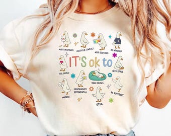 Comfort Colors Autism Acceptance Goose Shirt, Special Education Tee