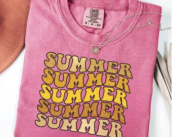 Comfort Colors® Summer Vacation Tee Gift, Summer Season Gift Shirt, Teacher Crewneck