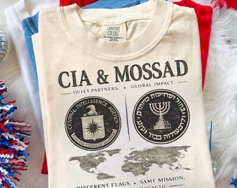 CIA Mossad Graphic Tee, Covert Ops Streetwear, Intelligence Shirt