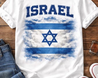 Israel Shirt Israel T Shirt Blue and White Star of David Graphic Tee Jewish Pride Shirt Israel Gift, World War Three Shirt,Trump Shirt