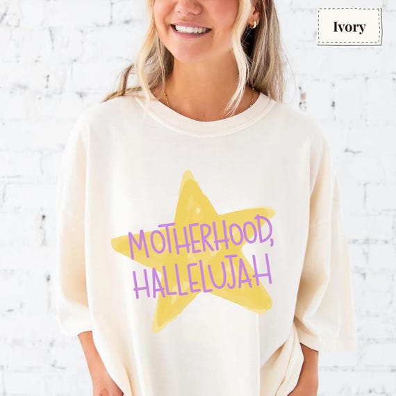 Motherhood Hallelujah Shirt | Retro Mom Graphic Tee, Comfort Colors Fabric