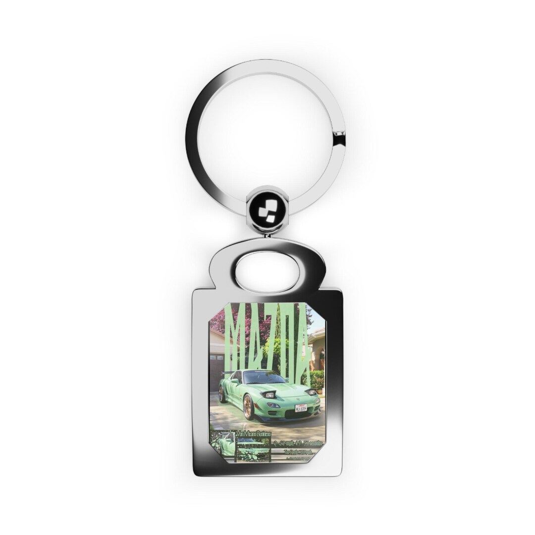 Keychain, MAZDA RX7 FD Rectangle Photo Keyring, Car Enthusiast Gift ...