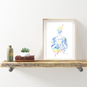 Print of Type 9, The Peacemaker, Enneagram Type 9, Enneagram art, giclee print, watercolor print