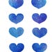 Blue Hearts DIY Instant Download, Printable Valentine, Printable Hearts ...