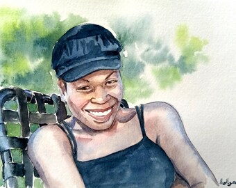 Custom Watercolor Portrait Painting, portrait from photo, kid's portrait, watercolor sketch style, custom artwork