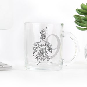 Enneagram 9 Glass Mug, Personality Mug, The PeaceMaker, drinkware