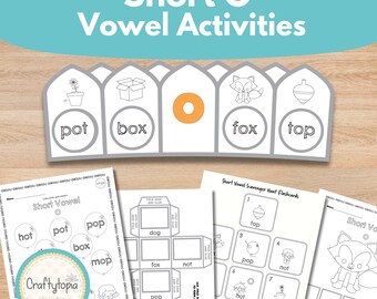 Short O Sound Worksheets Printable | CVC Phonics Activity for Kids | Kindergarten Grade 1
