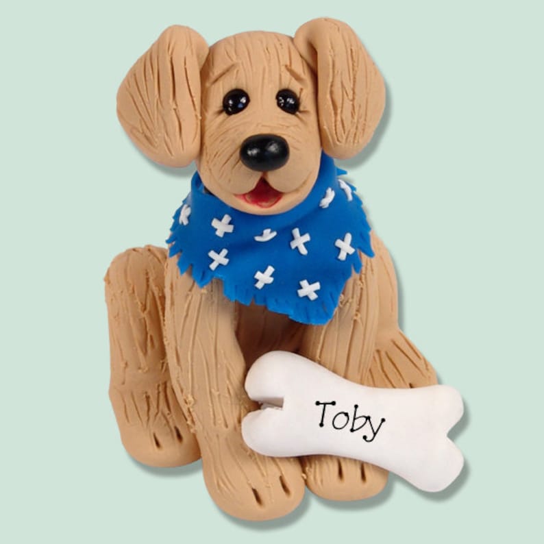 Golden Labrador Retriever / Dog / Puppy / Polymer Clay Etsy