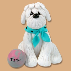 Personalized Christmas Ornaments - Maltese - Shih Tzu  / Dog / Puppy / Handmade Polymer Clay Christmas Ornament - Maltese Ornaments