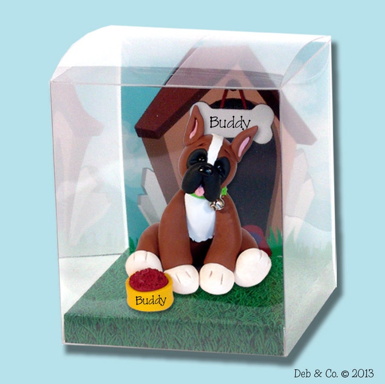 BUDDY the BOXER / Dog / Puppy / Handmade Polymer Clay Etsy