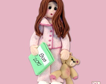 Personalized Christmas Ornaments, Gift For Little Girl, Giggle Gang Girl in Nightie, Personalized Ornaments, Little Girl in Pajamas