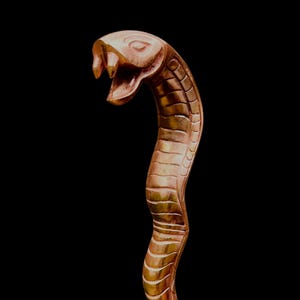 Copper finish snake design walking stick handmade cobra walking cane hand comfortable use high quality  for men women with best packing gift